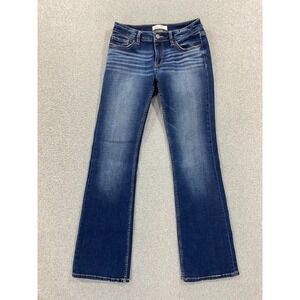 BKE Stella Slim Boot Jeans Women's 27x31.5 Low Rise Dark Wash Buckle Denim Y2k